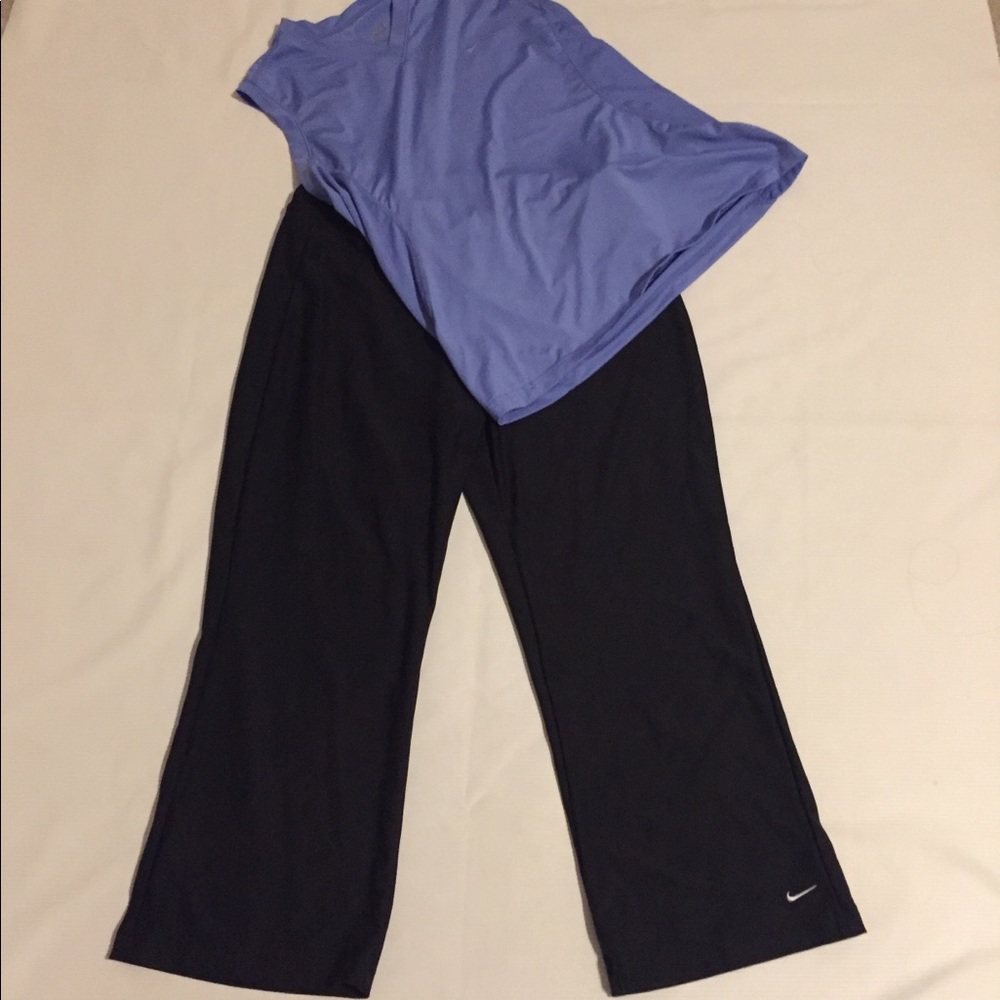 Nike Purple Tank Size P and Crop Pants Size S